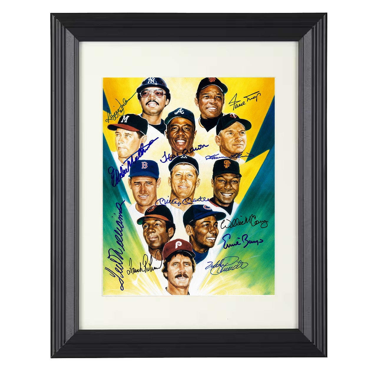 500 Home Run Club - Illustrated Composite 8x10 Beveled Frame baseball wall art