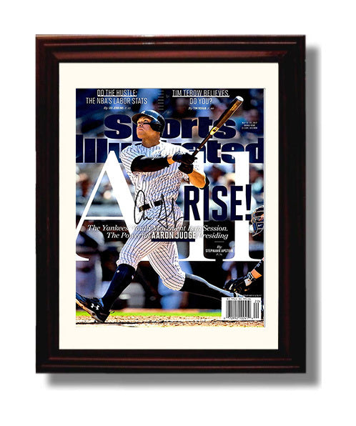 Aaron Judge - New York All Rise SI Cover 2017 Baseball Wall Art 8x10 Beveled Frame wall art print – Baseball Wall Art decor