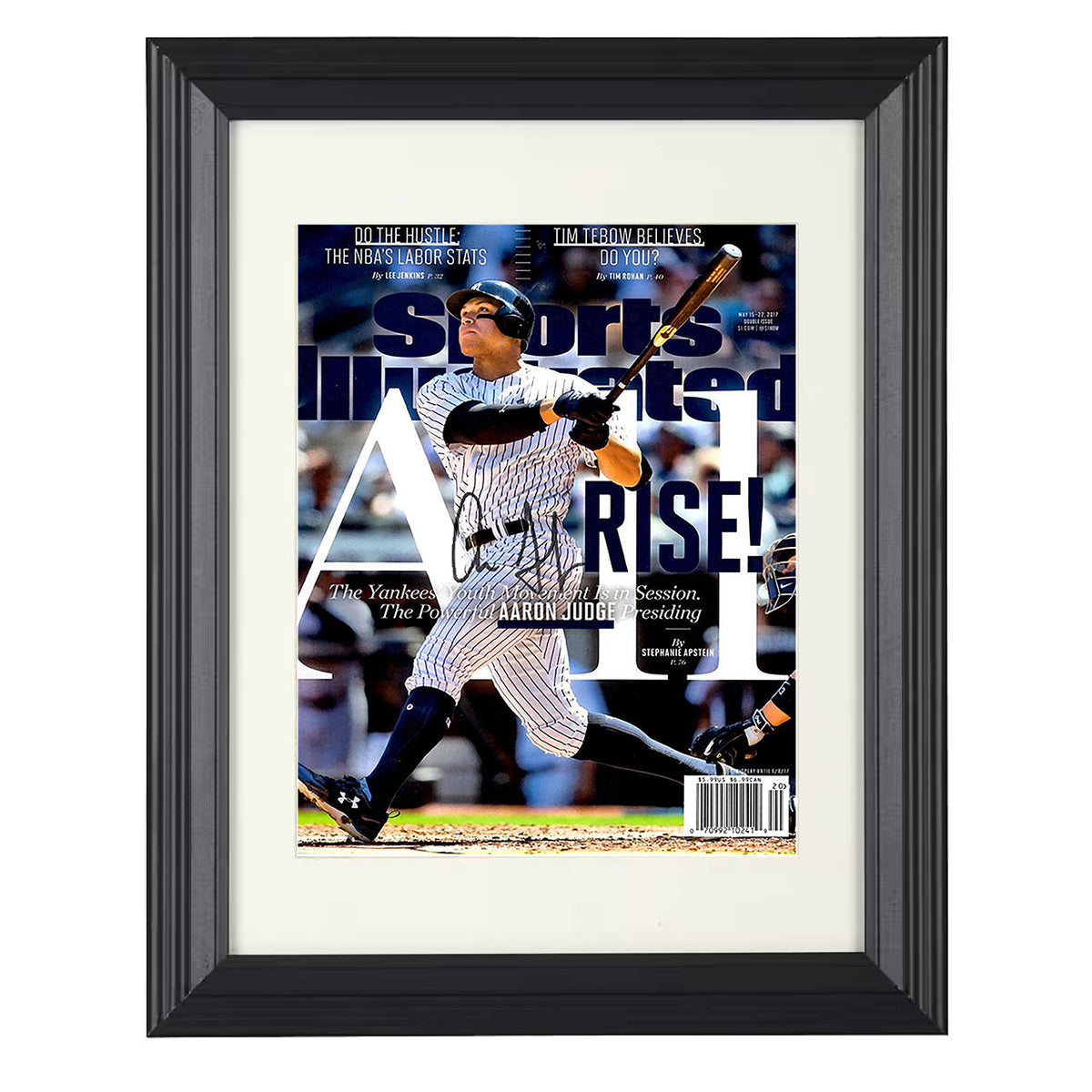 Aaron Judge - New York All Rise SI Cover 2017 8x10 Beveled Frame baseball wall art