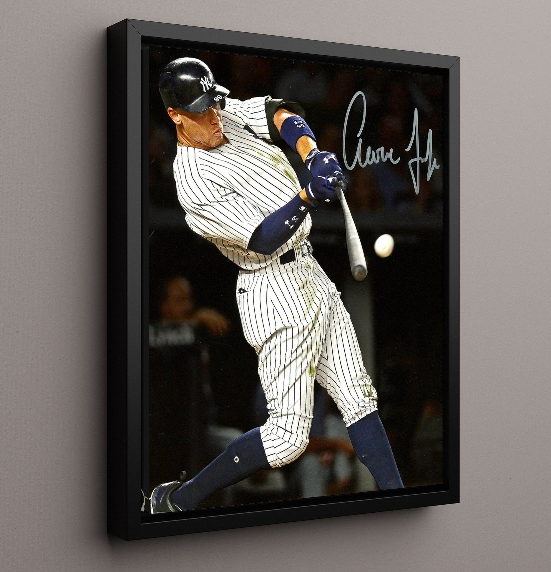 Aaron Judge - New York power swing 2017 Baseball Wall Art 20x24 Canvas wall art print – Baseball Wall Art decor