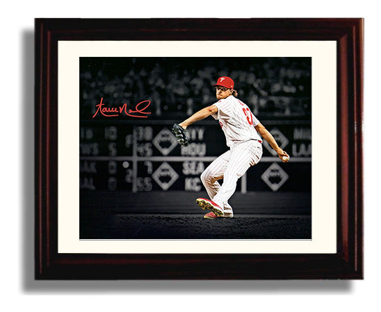 Aaron Nola - Phillies Ace Era Baseball Wall Art 8x10 Beveled Frame wall art print – Baseball Wall Art decor