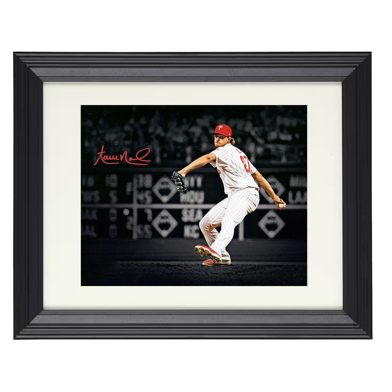 Aaron Nola - Phillies Ace Era 8x10 black beveled framed baseball wall art