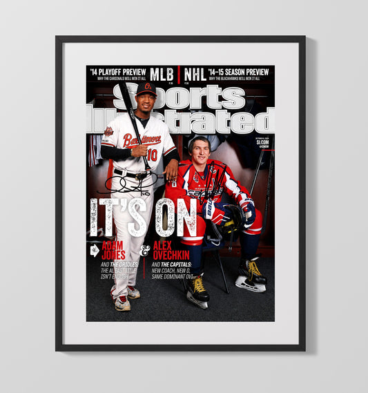 Adam Jones and Alex Ovechkin - cross-sport feature SI cover 2014 8x10 Canvas baseball wall art