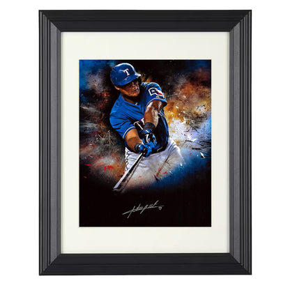 Adrian Beltre - follow-through batting pose 8x10 Beveled Frame baseball wall art