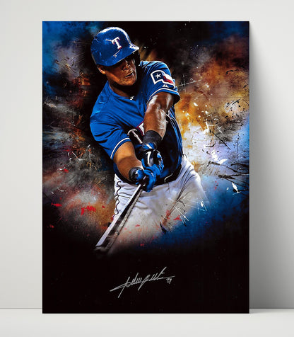 Adrian Beltre – Follow-through Batting Pose - Baseball Wall Art