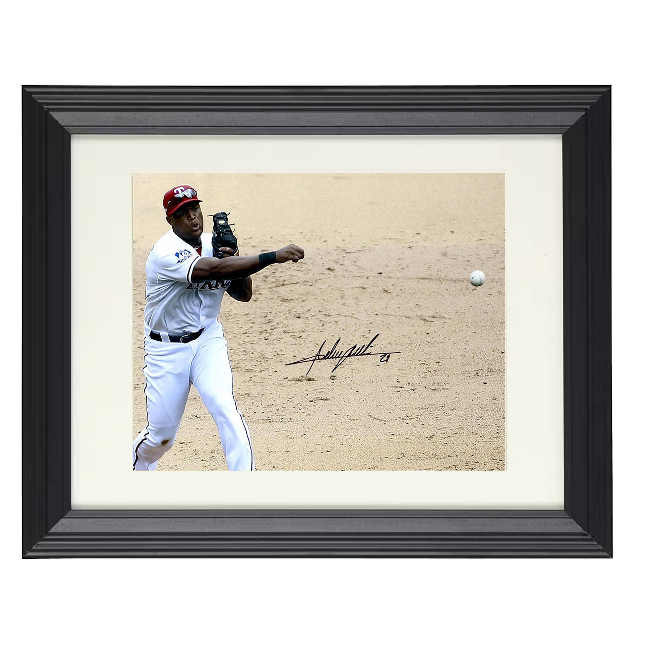 Adrian Gonzalez - Back-Angle Power Swing 8x10 black beveled framed baseball wall art
