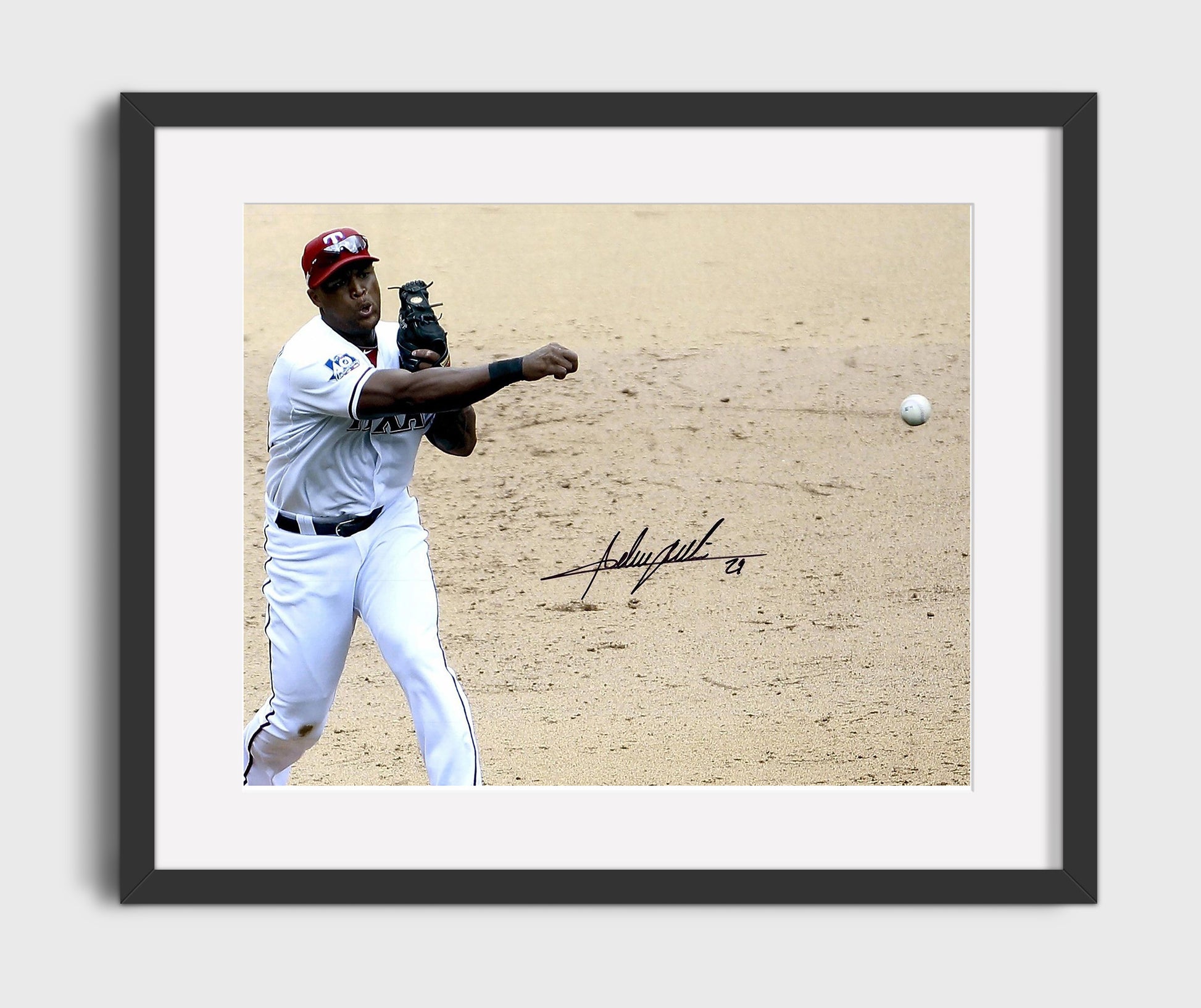 Adrian Gonzalez - Back - Angle Power Swing Baseball Wall Art 16x20 Gallery Frame wall art print – Baseball Wall Art decor