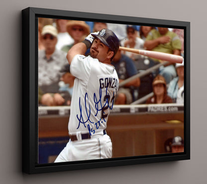 Adrian Gonzalez - Follow Through Power Swing 8x10 Framed Canvas baseball wall art