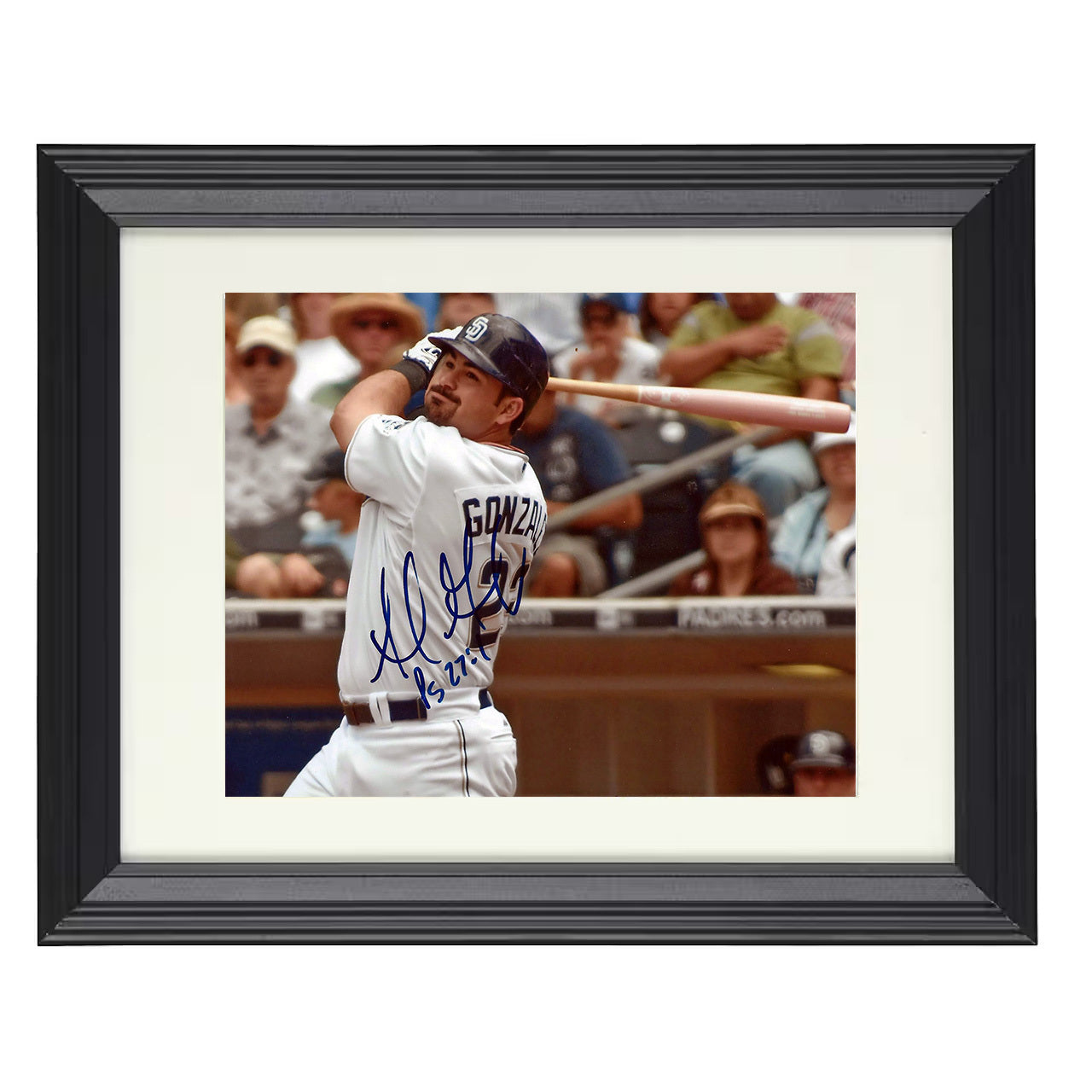 Adrian Gonzalez - Follow Through Power Swing 8x10 black beveled framed baseball wall art