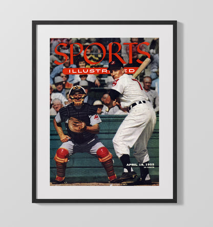 Al Rosen - at-bat action SI cover 1955 8x10 Canvas baseball wall art