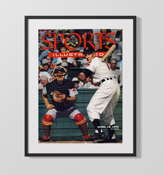 Al Rosen - at-bat action SI cover 1955 8x10 Canvas baseball wall art