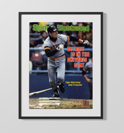 Alan Trammell - Batting follow-through 1984 SI Cover 8x10 Canvas baseball wall art