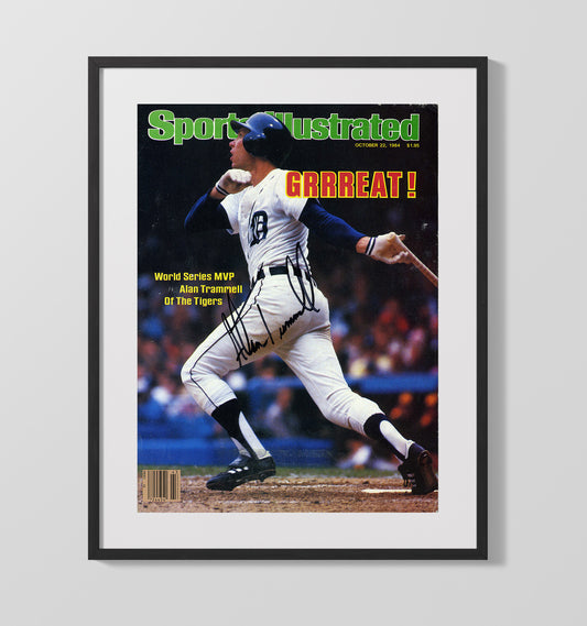 Alan Trammell - Series MVP swing SI cover 1984 8x10 Canvas baseball wall art