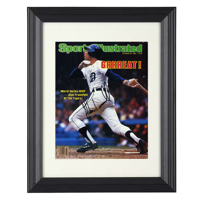 Alan Trammell - Series MVP swing SI cover 1984 8x10 Beveled Frame baseball wall art