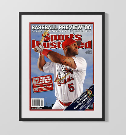 Albert Pujols - Baseball Preview dominant force SI Cover 2006 8x10 Canvas baseball wall art