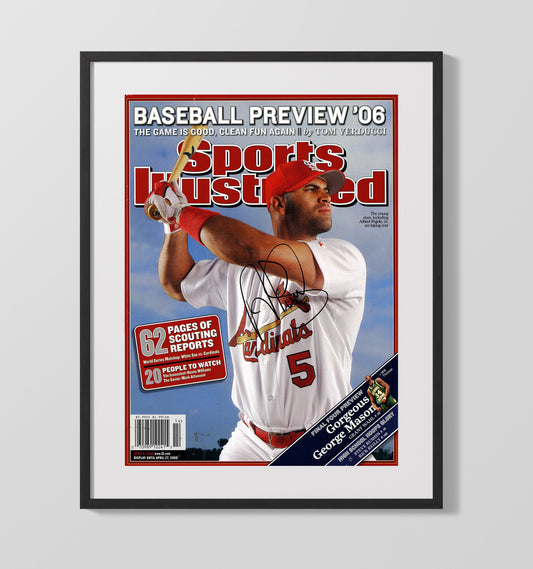 Albert Pujols - Baseball Preview dominant force SI Cover 2006 8x10 Canvas baseball wall art