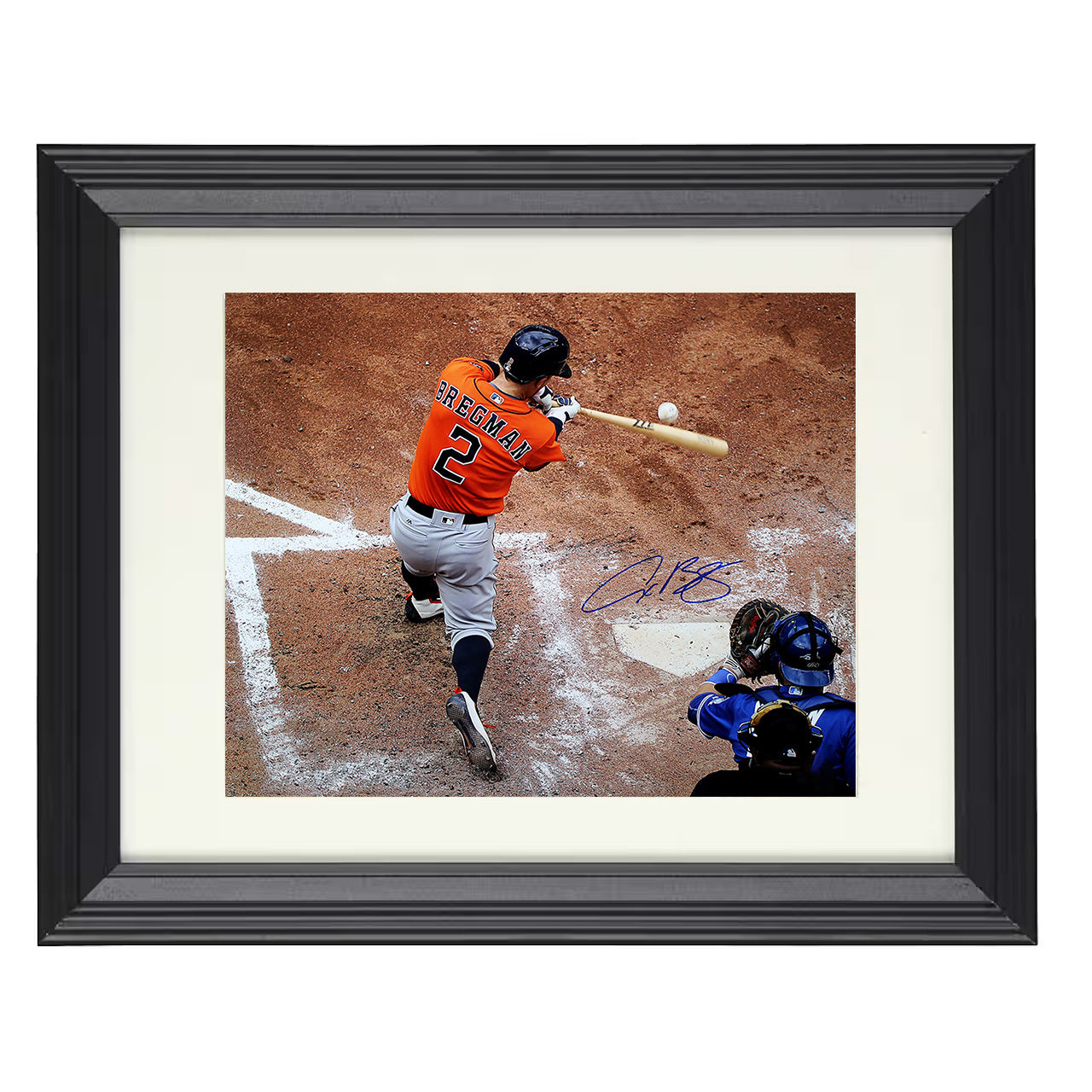 Alex Bregman - Astros Power Swing Era 8x10 black beveled framed baseball wall art