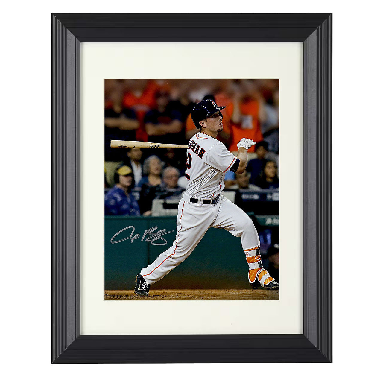 Alex Bregman - Early career in-game action 8x10 black beveled framed baseball wall art