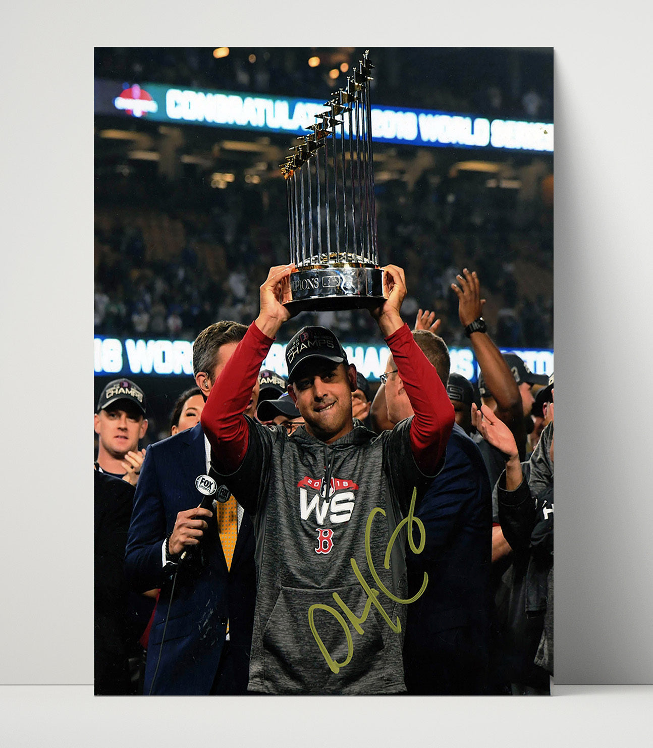 Alex Cora - Series championship celebration 2018 Baseball Wall Art 16x20 Unframed Print wall art print – Baseball Wall Art decor