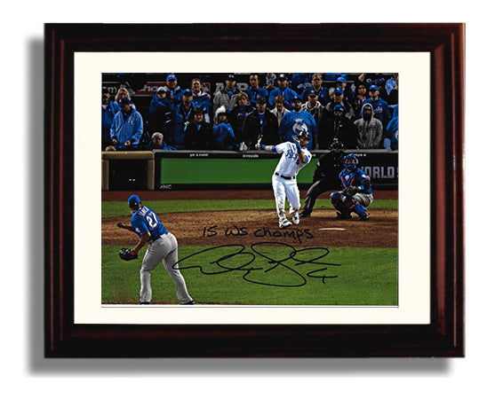 Alex Gordon - Series Championship Infield Baseball Wall Art 8x10 Beveled Frame wall art print – Baseball Wall Art decor