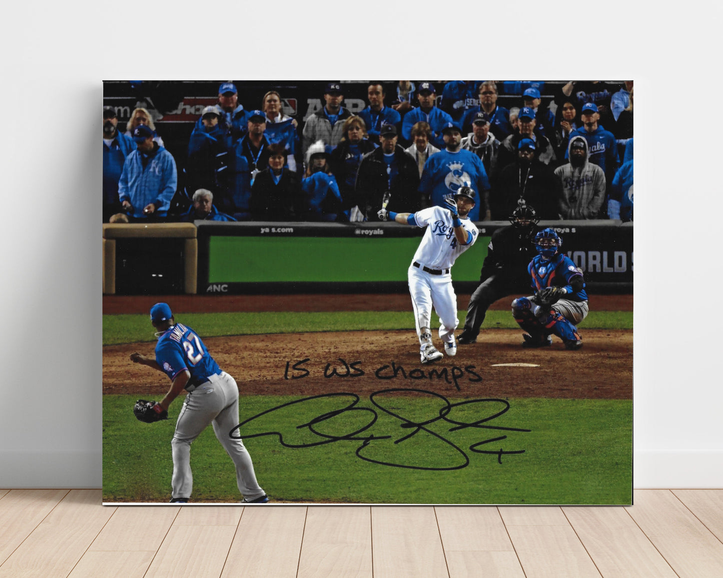 Alex Gordon - Series Championship Infield Baseball Wall Art 16x20 Unframed Print wall art print – Baseball Wall Art decor