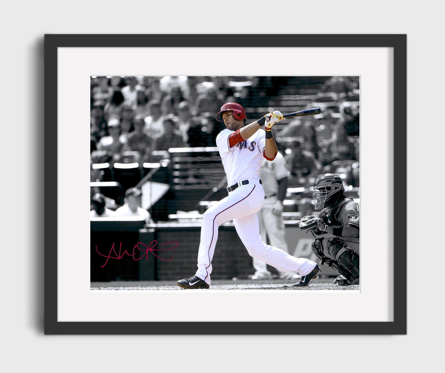 Alex Rios - Follow Through Swing Baseball Wall Art 16x20 Gallery Frame wall art print – Baseball Wall Art decor