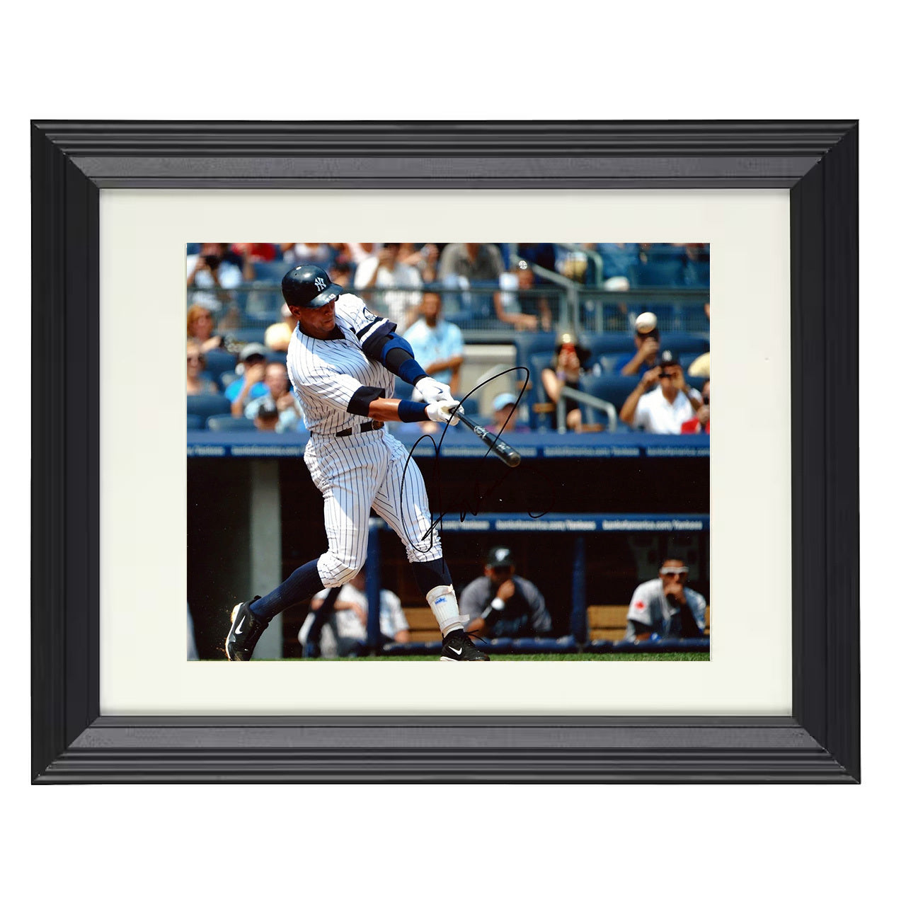 Alex Rodriguez - Bat Contact Close-Up 8x10 black beveled framed baseball wall art