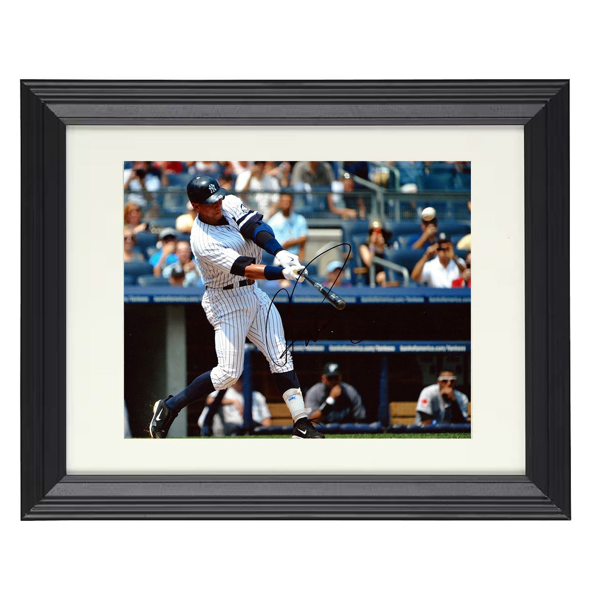 Alex Rodriguez - Bat Contact close-up 8x10 Beveled Frame baseball wall art