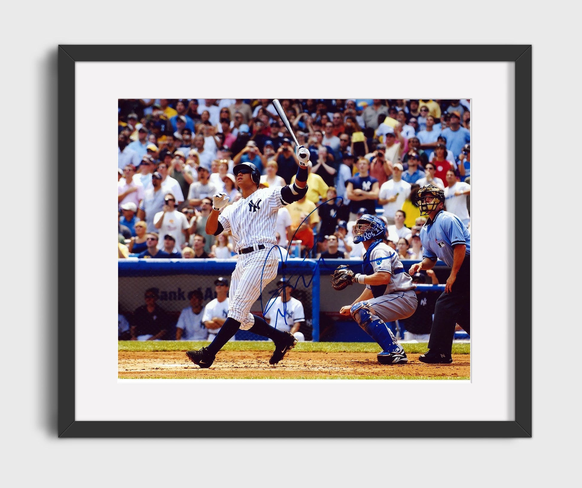 Alex Rodriguez - Home Run Celebration Baseball Wall Art 16x20 Gallery Frame wall art print – Baseball Wall Art decor