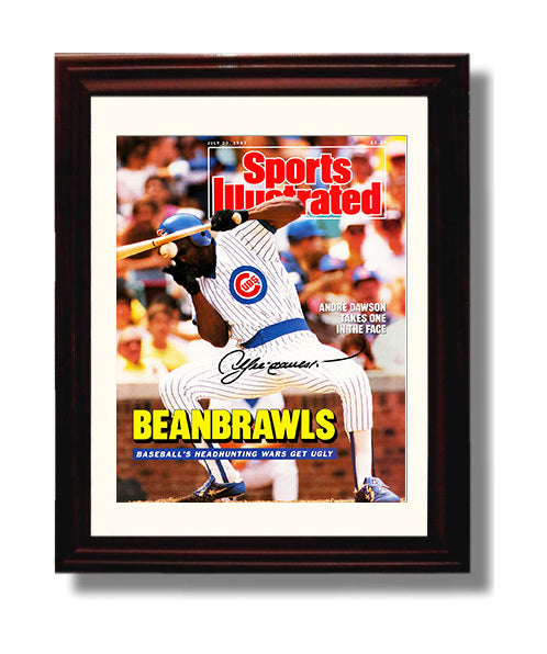 Andre Dawson - Sports Illustrated Beanball Cover Baseball Wall Art 8x10 Beveled Frame wall art print – Baseball Wall Art decor