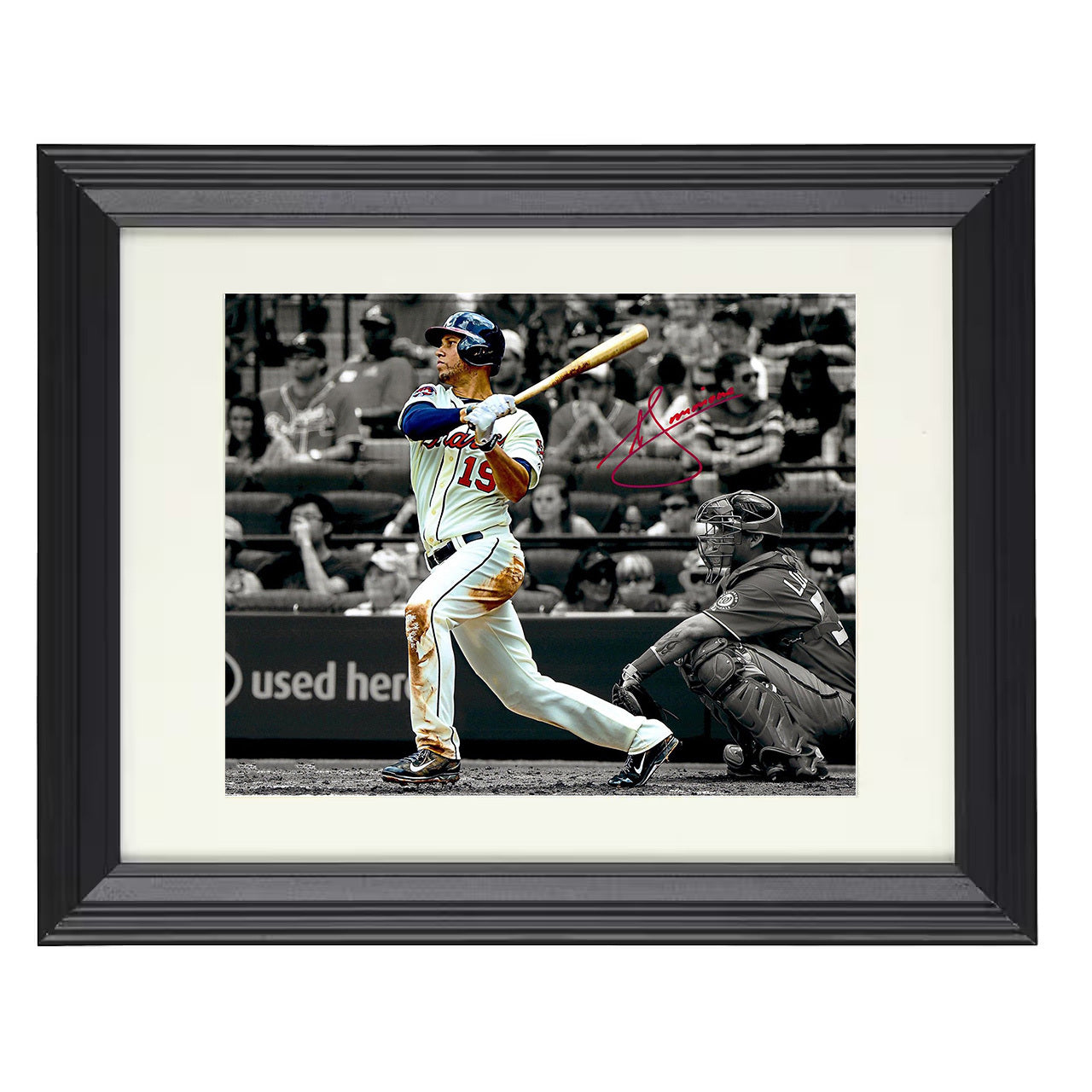 Andrelton Simmons - Defensive Throw in Motion 8x10 black beveled framed baseball wall art