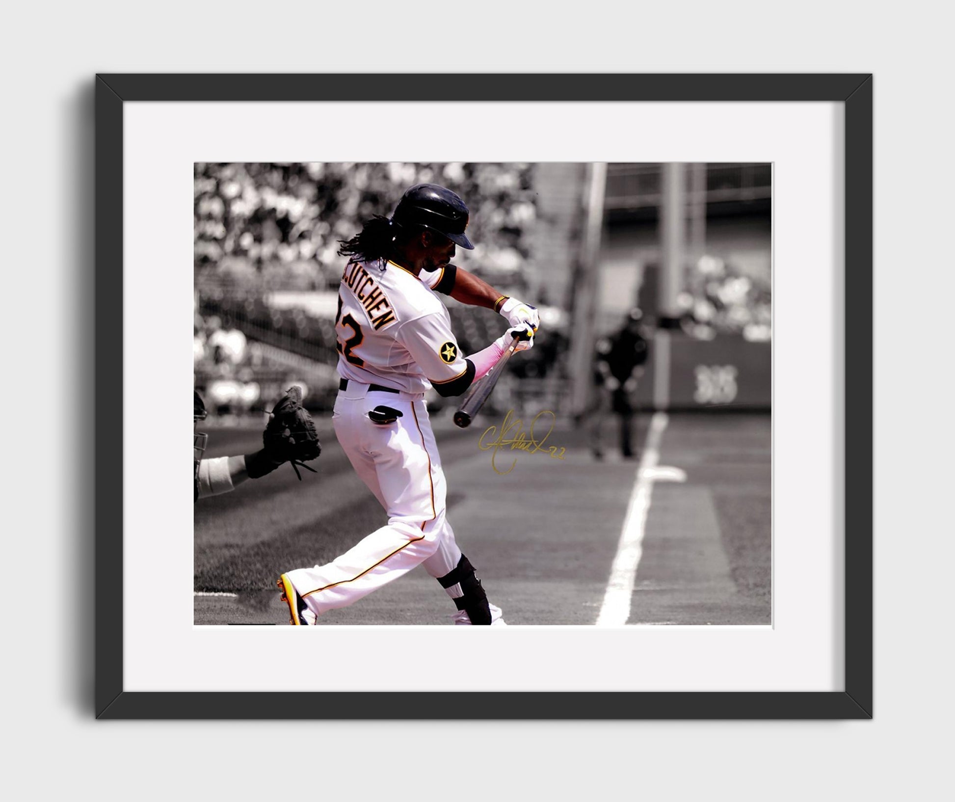 Andrew McCutchen - Pirates Power Swing Era Baseball Wall Art 16x20 Gallery Frame wall art print – Baseball Wall Art decor