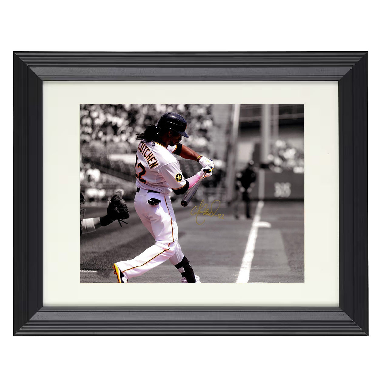 Andrew McCutchen - Pirates Power Swing Era 8x10 black beveled framed baseball wall art