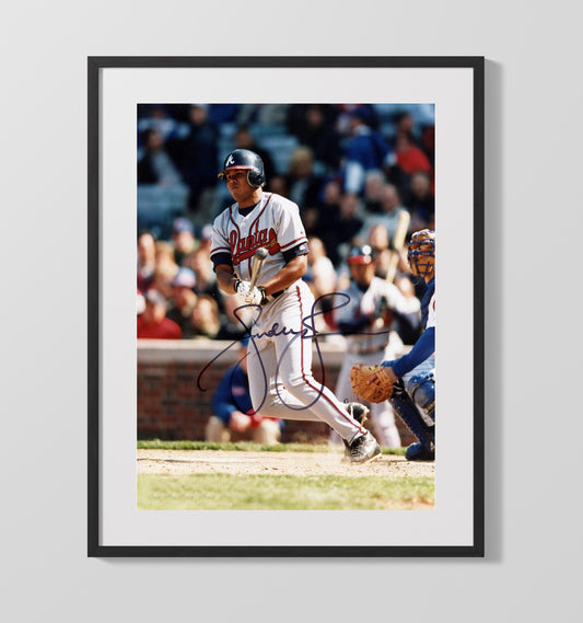 Andruw Jones - Braves Batting Action Signed 8x10 Canvas baseball wall art