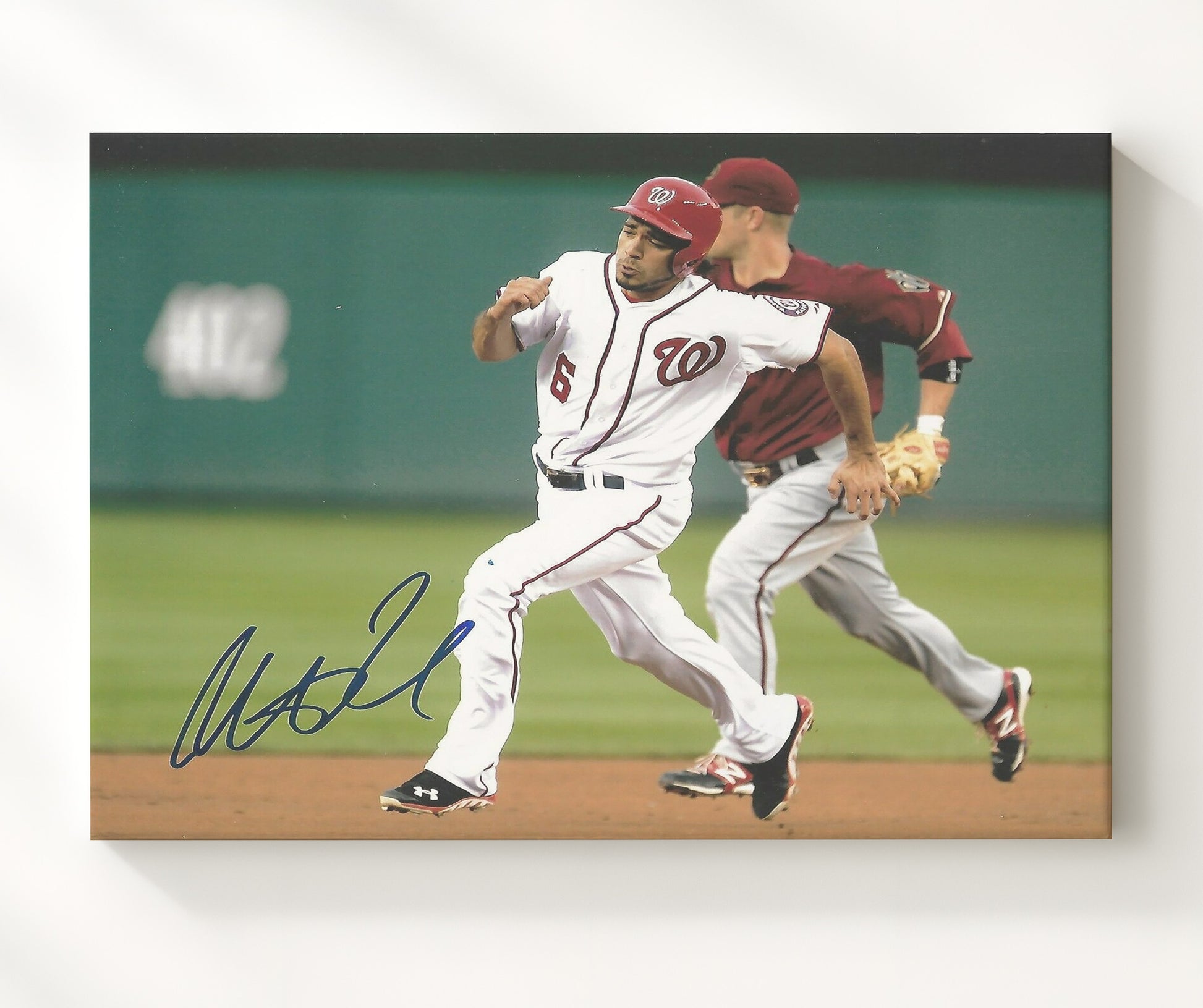 Anthony Rendon - Nationals Baserunning Era Baseball Wall Art 20x24 Canvas wall art print – Baseball Wall Art decor
