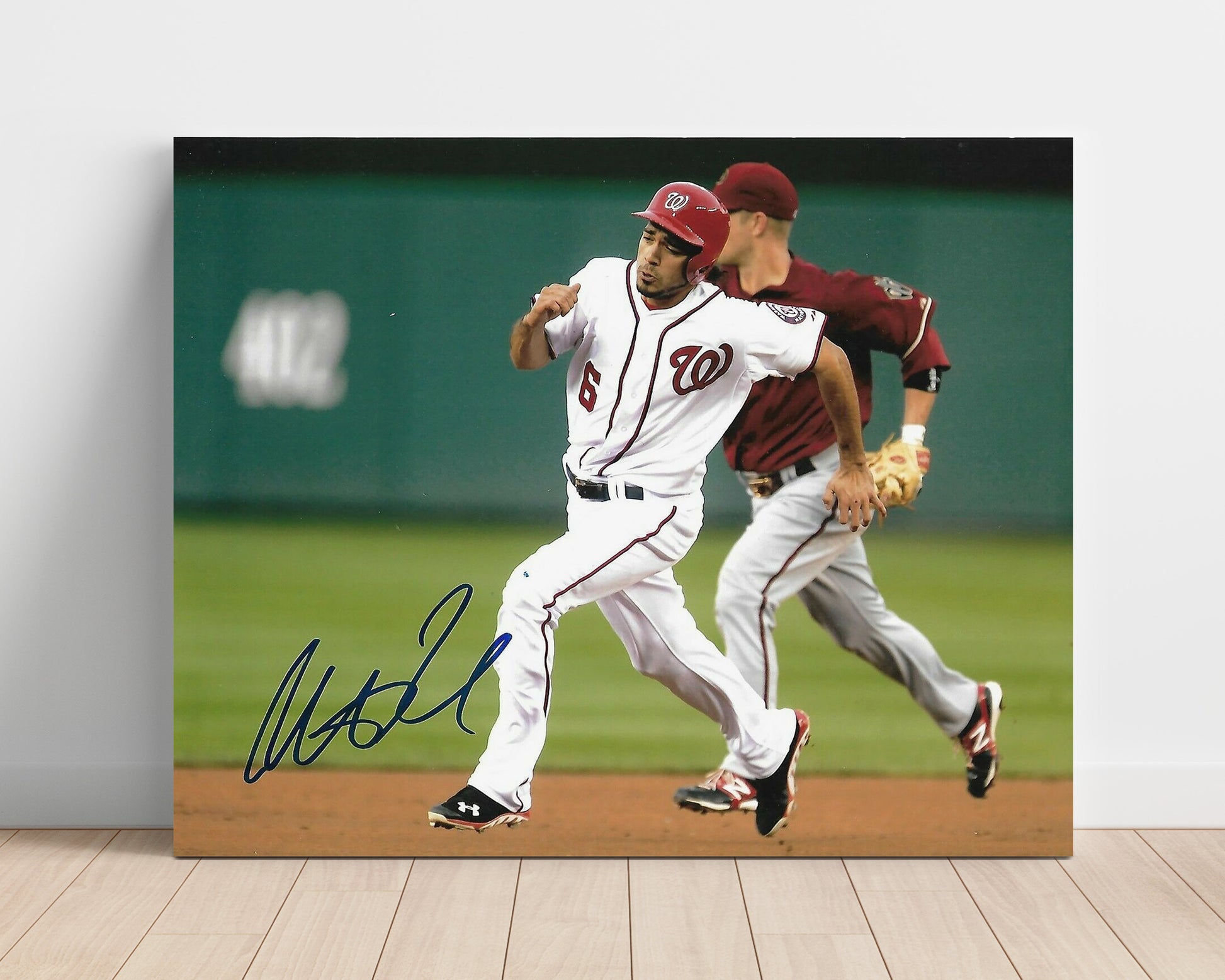 Anthony Rendon - Nationals Baserunning Era Baseball Wall Art 16x20 Unframed Print wall art print – Baseball Wall Art decor