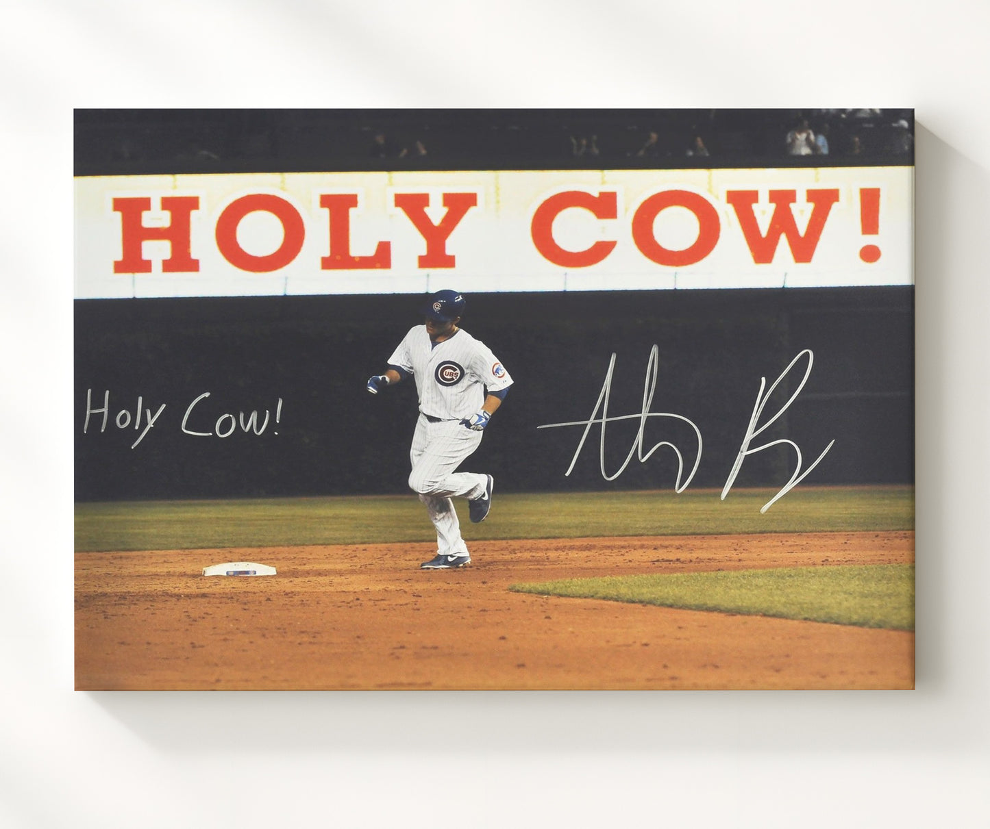 Anthony Rizzo - Cubs Holy Cow Moment Era Baseball Wall Art 20x24 Canvas wall art print – Baseball Wall Art decor