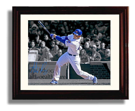 Anthony Rizzo - Left - Handed Power Swing Baseball Wall Art 8x10 Beveled Frame wall art print – Baseball Wall Art decor