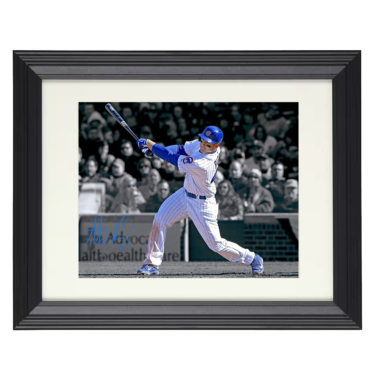 Anthony Rizzo - Left-Handed Power Swing 8x10 black beveled framed baseball wall art