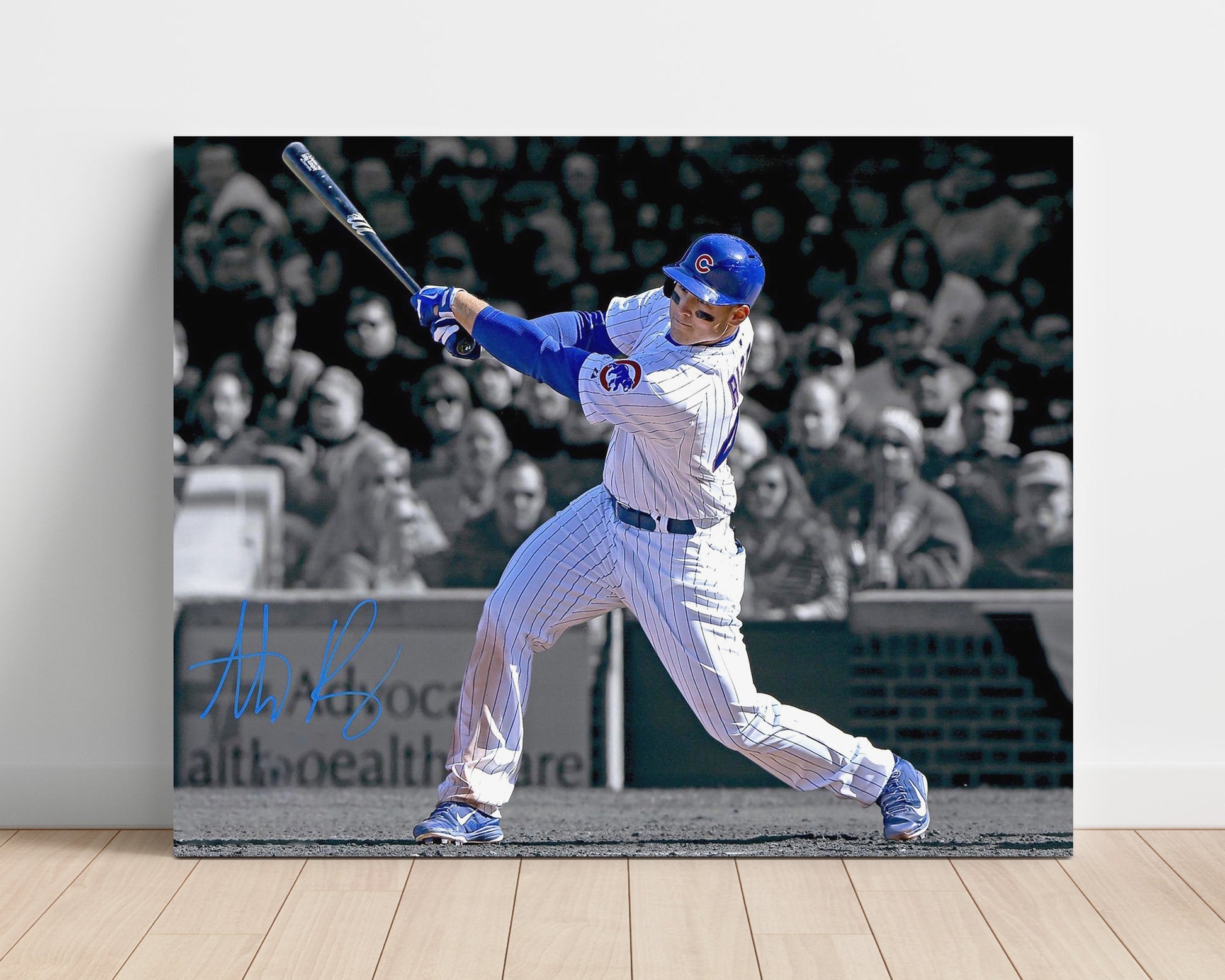 Anthony Rizzo - Left - Handed Power Swing Baseball Wall Art 16x20 Unframed Print wall art print – Baseball Wall Art decor