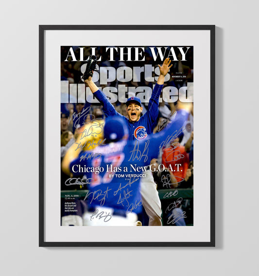 Anthony Rizzo Kris Bryant - Cubs Series celebration SI cover 2016 8x10 Canvas baseball wall art