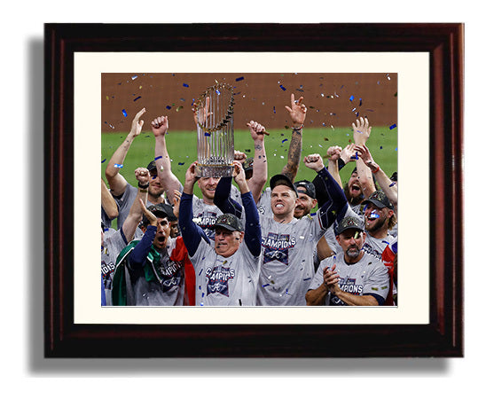 Atlanta Braves - Series Championship Celebration Era Baseball Wall Art 8x10 Beveled Frame wall art print – Baseball Wall Art decor