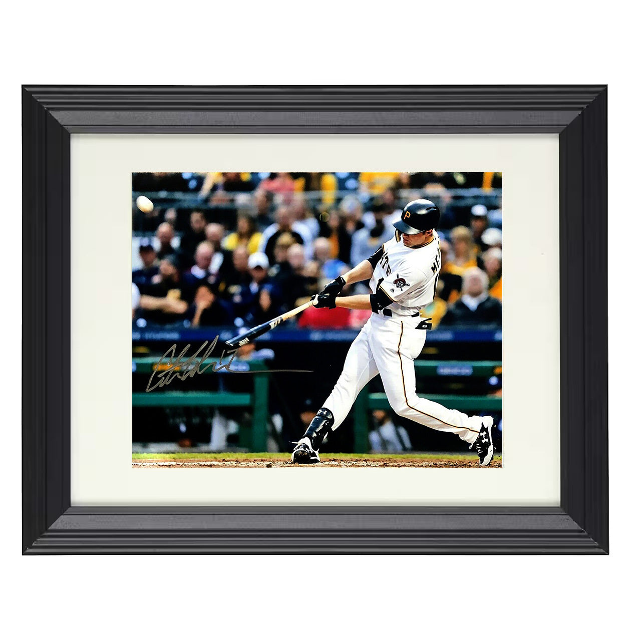 Austin Meadows - Pittsburgh Pirates Action 8x10 black beveled framed baseball wall art