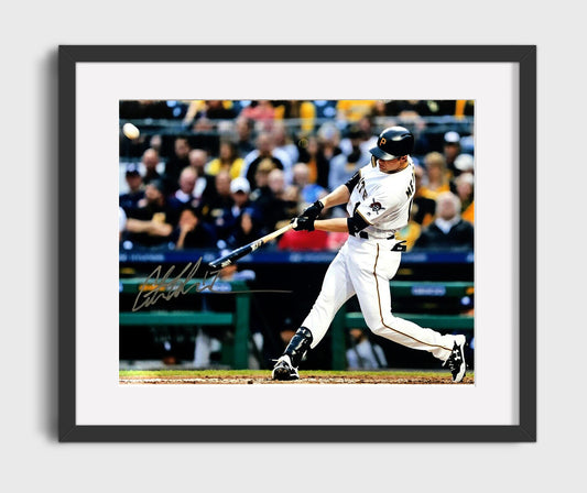 Austin Meadows - Pittsburgh Baseball Action 8x10 Canvas baseball wall art