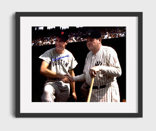 Babe Ruth and Ted Williams - Dugout Handshake 8x10 Canvas baseball wall art