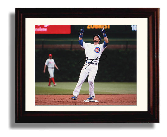 Ben Zobrist - Cubs Celebration Baseball Wall Art 8x10 Beveled Frame wall art print – Baseball Wall Art decor