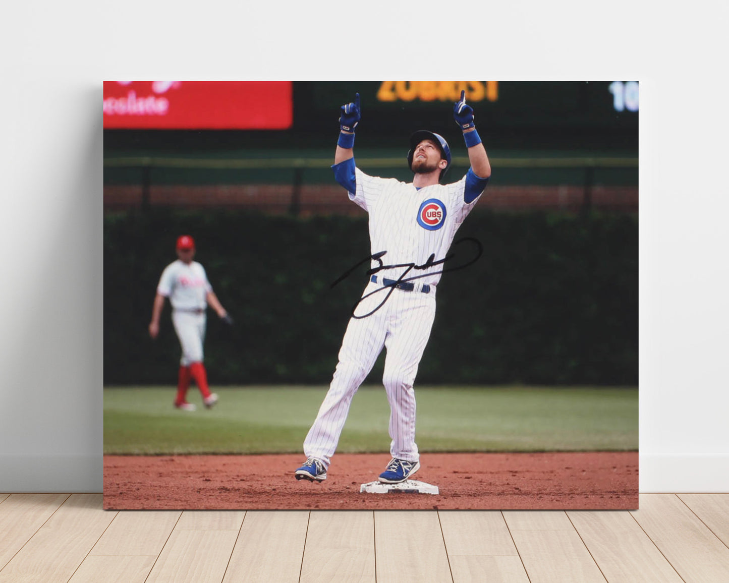Ben Zobrist - Cubs Celebration Baseball Wall Art 16x20 Unframed Print wall art print – Baseball Wall Art decor
