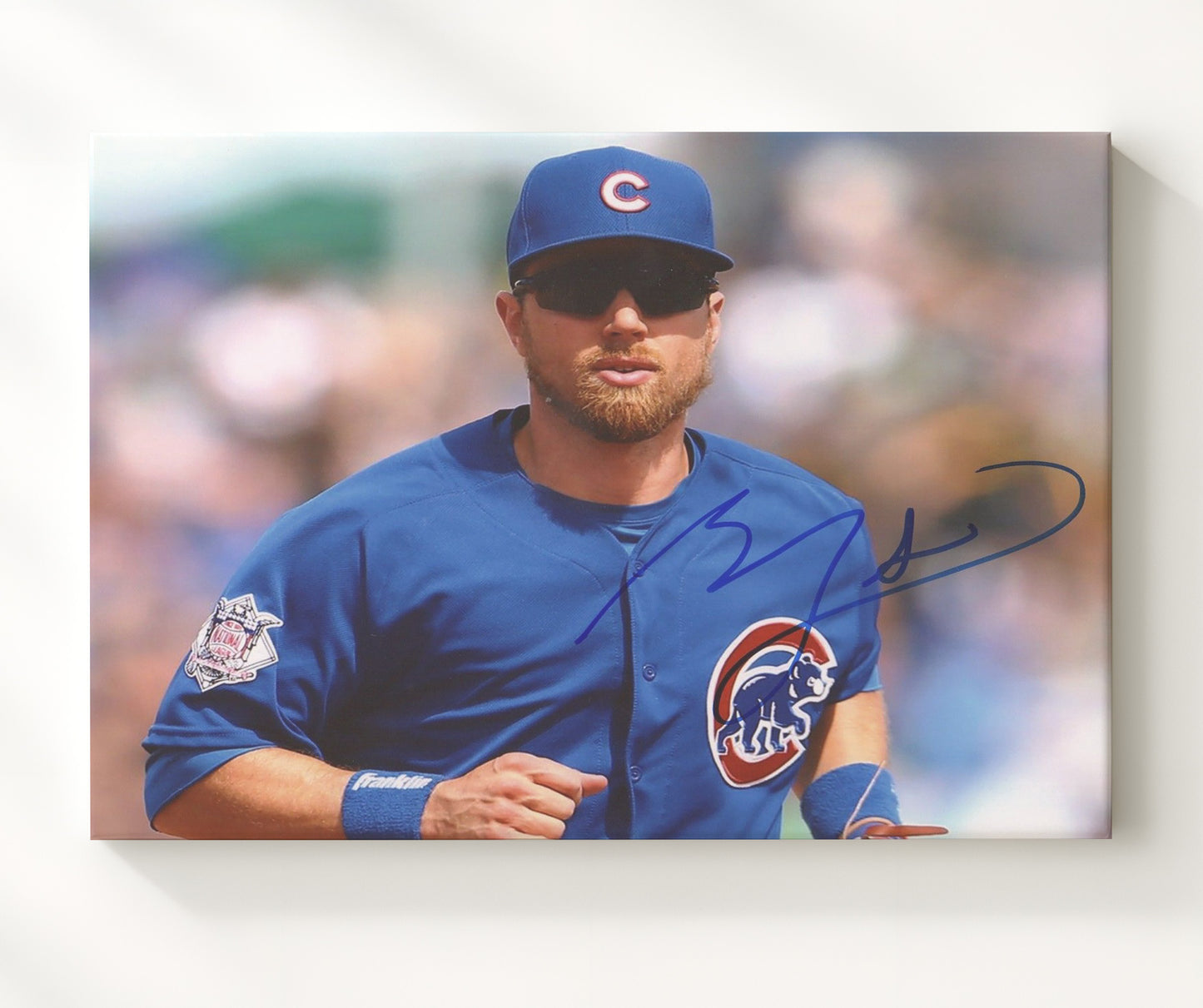 Ben Zobrist - Jogging in Shades Baseball Wall Art 20x24 Canvas wall art print – Baseball Wall Art decor