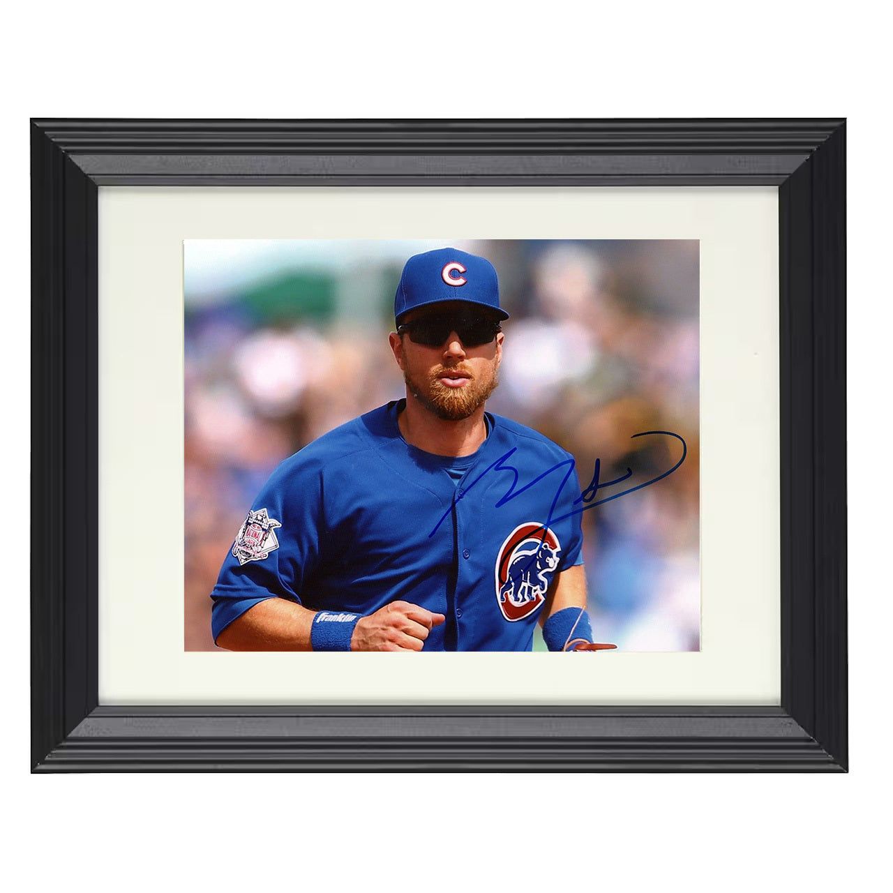 Ben Zobrist - Jogging in Shades 8x10 black beveled framed baseball wall art