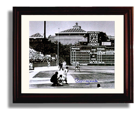 Bill Mazeroski - 1960 Series Walk - Off Baseball Wall Art 8x10 Beveled Frame wall art print – Baseball Wall Art decor